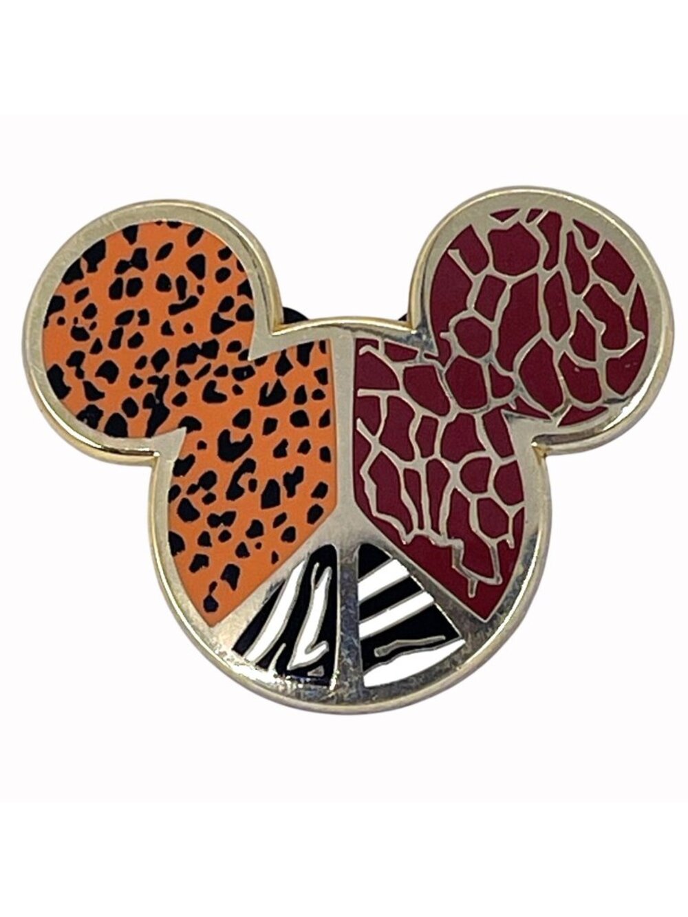 Mickey Mouse Trading Pin Disney Parks Icon Animal Kingdom Safari Peace Sign 2012